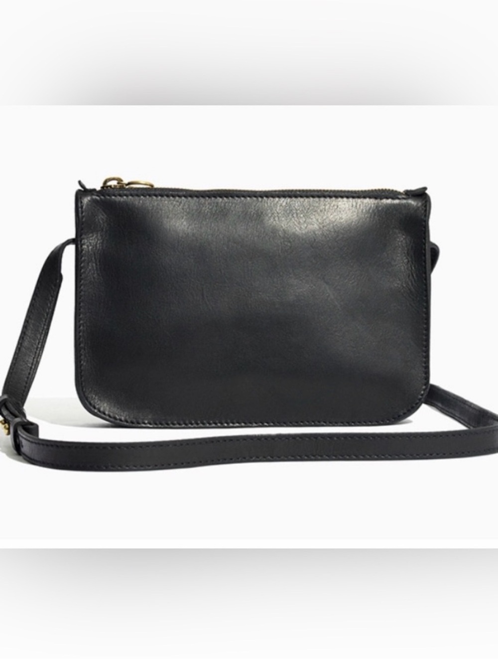 Madewell Black Leather Crossbody Bag
